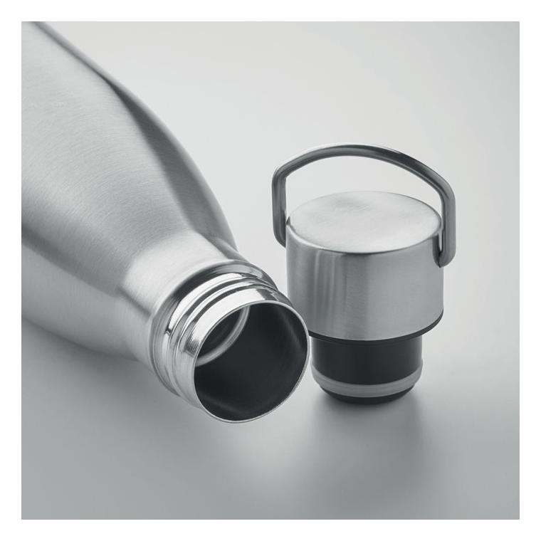 Sticlă cu perete dublu 500 ml MANOA Argintiu mat