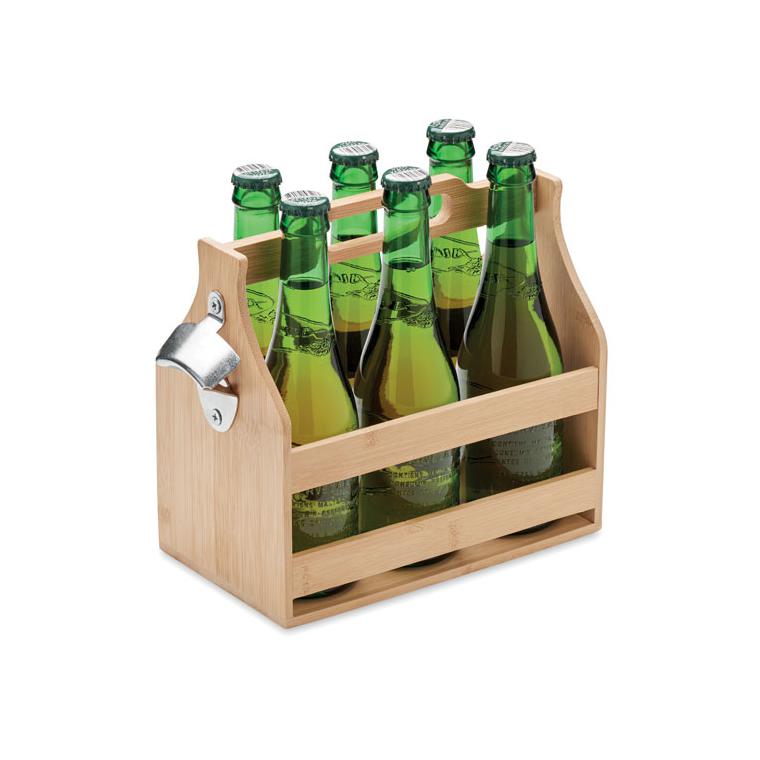 Lădiță pentru 6 beri din bambus CABAS Natur