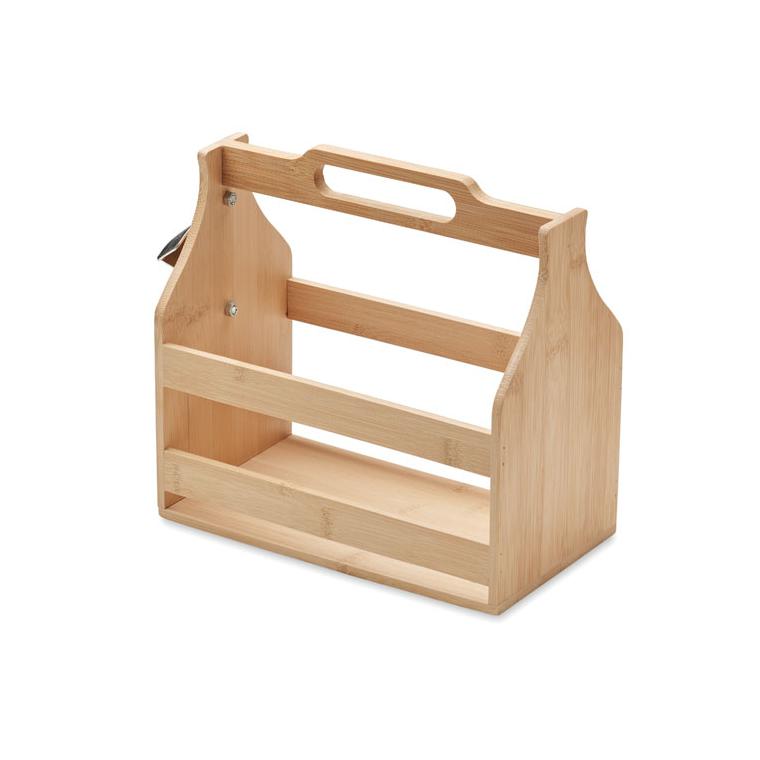 Lădiță pentru 6 beri din bambus CABAS Natur