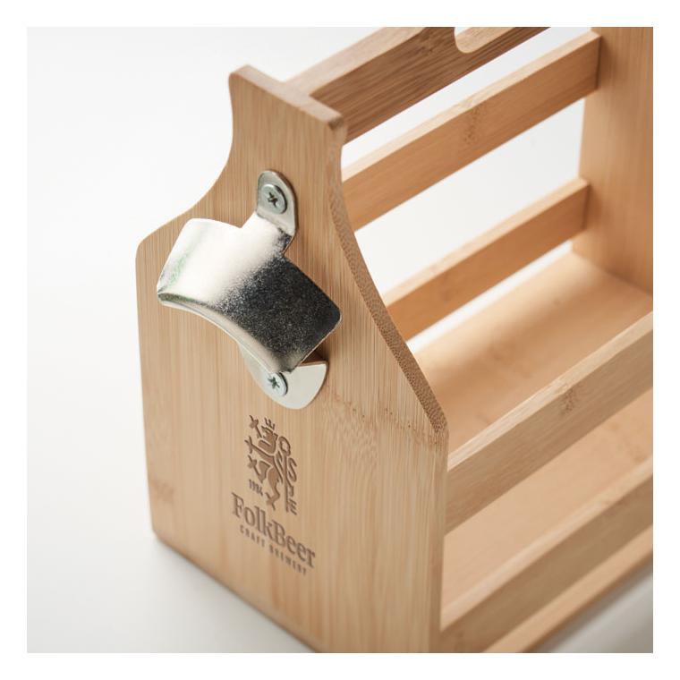 Lădiță pentru 6 beri din bambus CABAS Natur