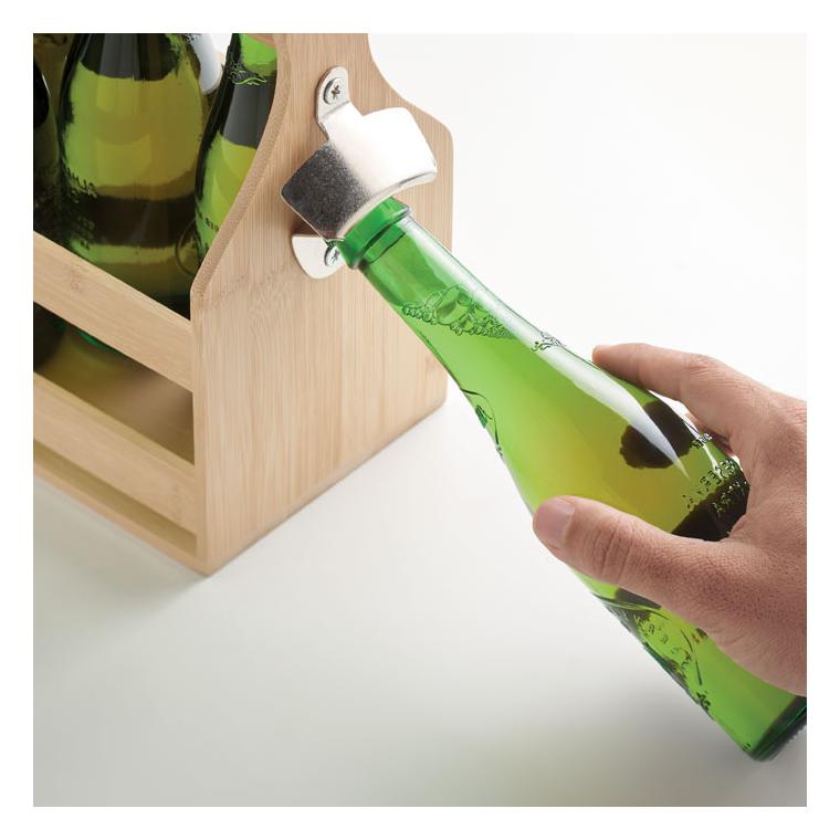 Lădiță pentru 6 beri din bambus CABAS Natur