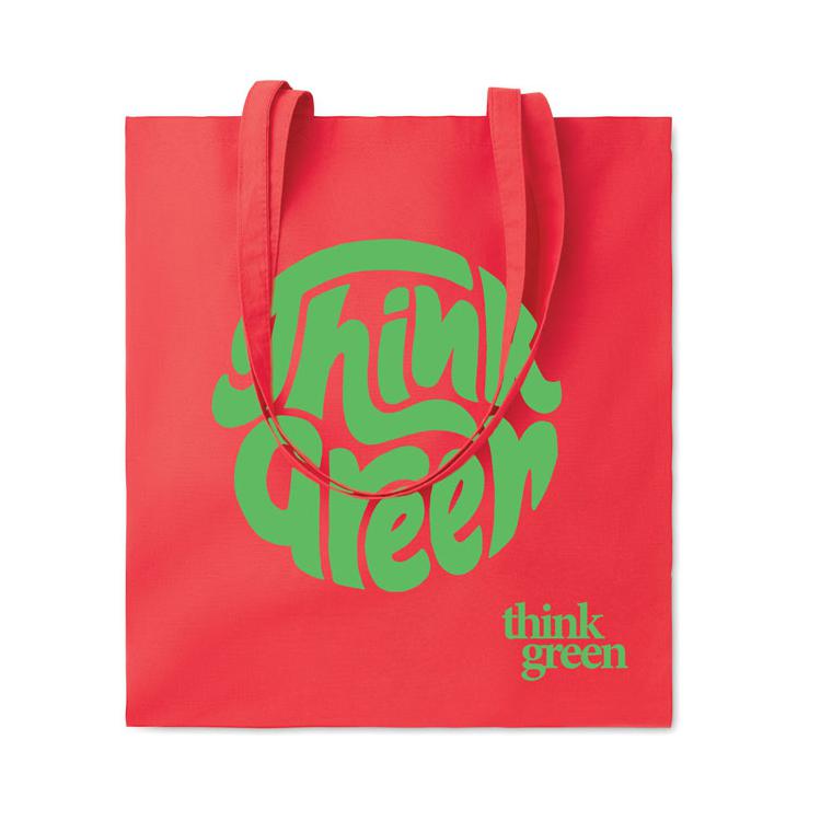 Sacoșă din bumbac organic EU TURA COLOUR Roșu