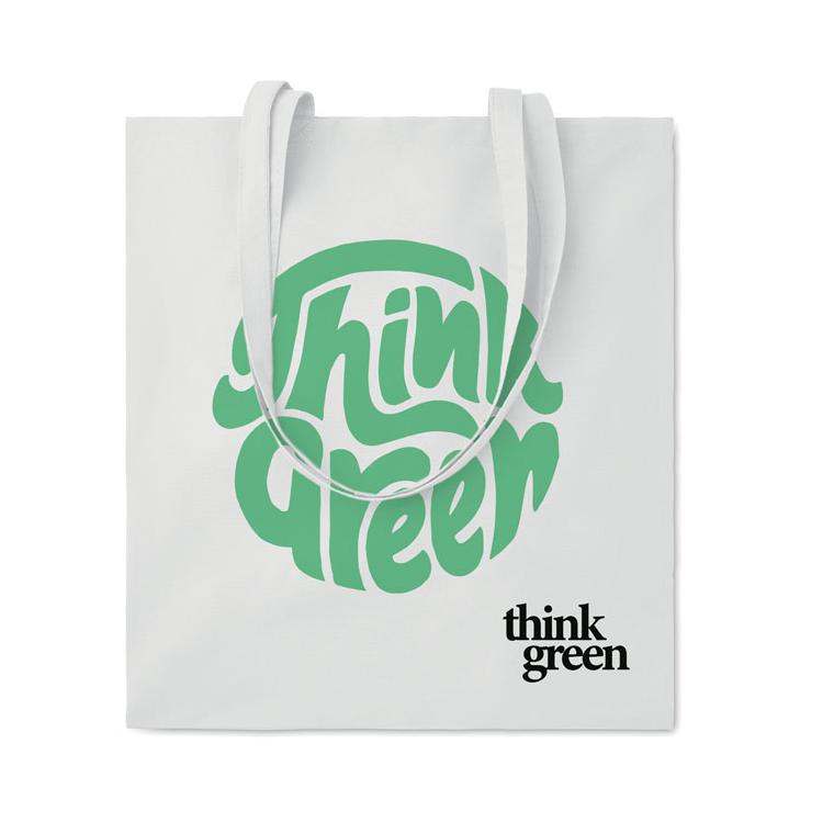 Sacoșă din bumbac organic EU TURA COLOUR Alb