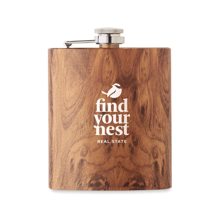 Sticlă subțire de buzunar 190 m NAMIB FLASK Maro