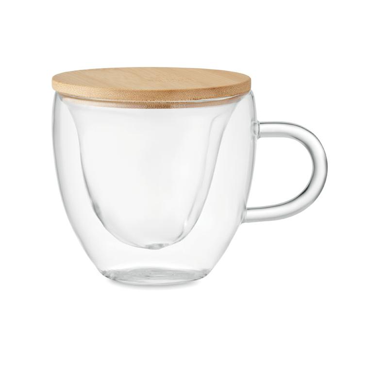 Cană borosilicată cu perete dublu CORAMUG Transparent