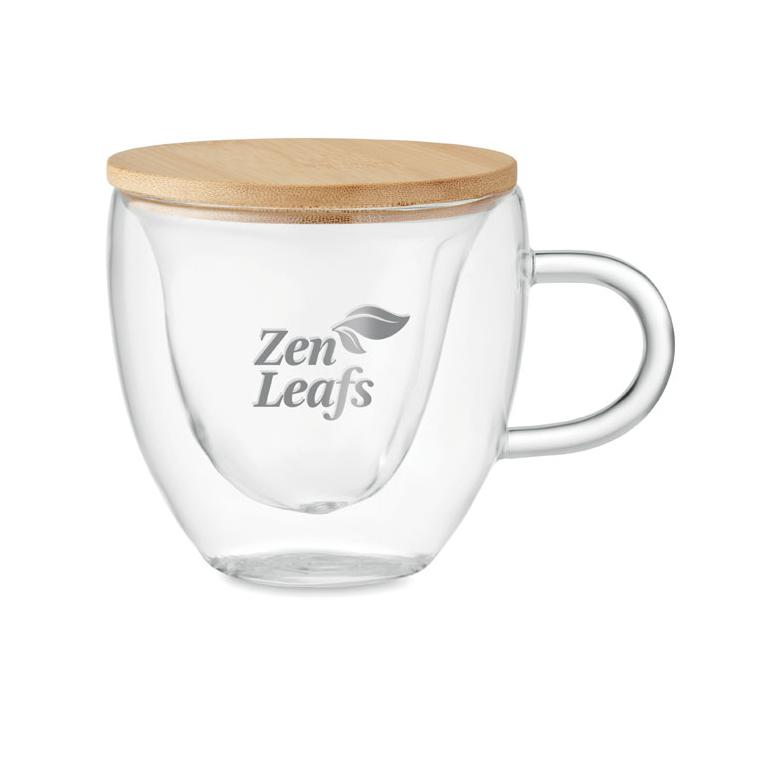 Cană borosilicată cu perete dublu CORAMUG Transparent