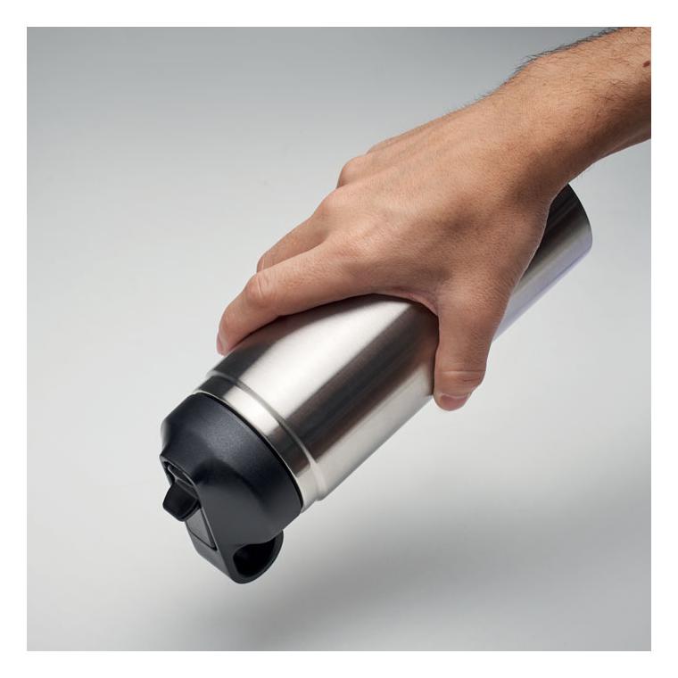 Sticlă cu perete dublu 500 ml IVALO Argintiu mat