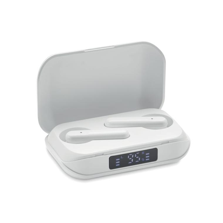 Căști TWS din ABS reciclat QUAVER Alb