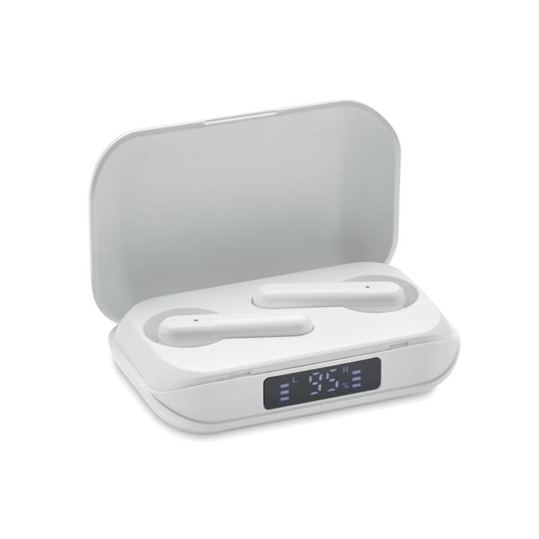 Căști TWS din ABS reciclat QUAVER Alb