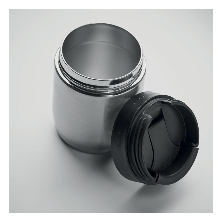 Sticlă 2 în 1 cu perete dublu 500 ml ATERA Argintiu mat