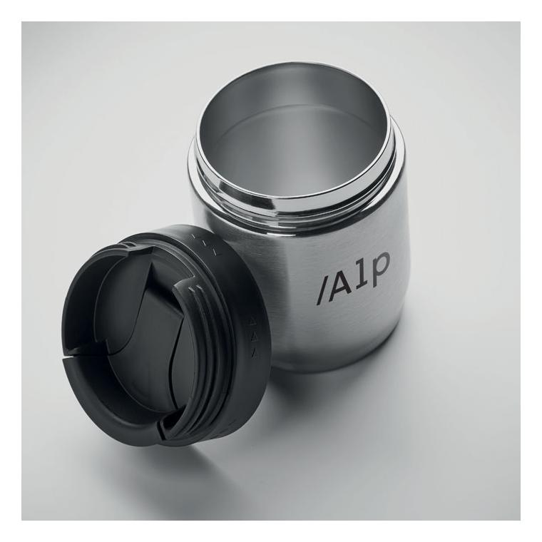 Sticlă 2 în 1 cu perete dublu 500 ml ATERA Argintiu mat