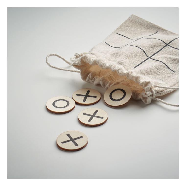 Joc X și 0 din lemn TOPOS Bej