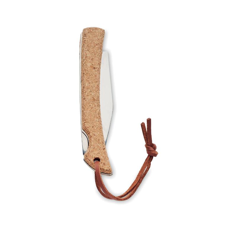 Cuțit pliabil cu inserții plută BLADEKORK Bej