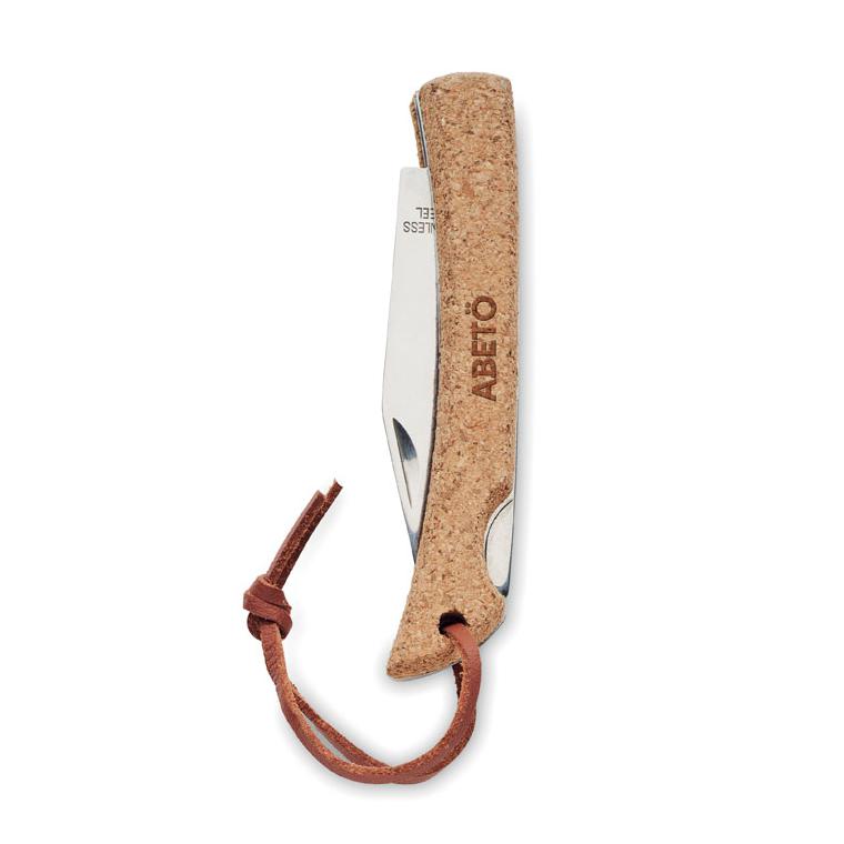 Cuțit pliabil cu inserții plută BLADEKORK Bej