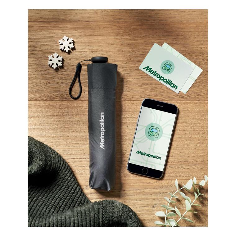 Umbrelă pliabilă ultraușoară MINIBRELLA Negru