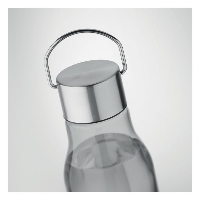 Sticlă RPET cu capac PP 600 ml VERNAL Gri transparent