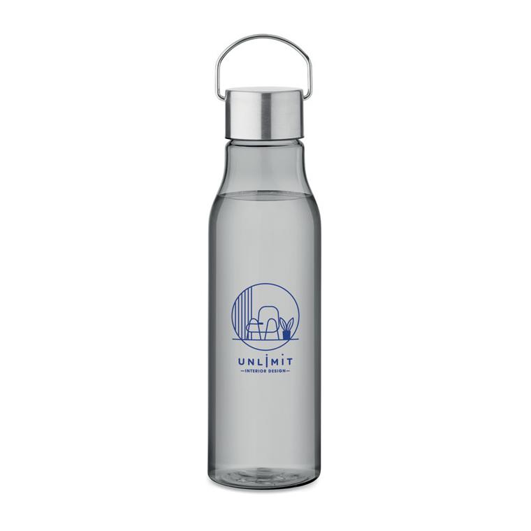Sticlă RPET cu capac PP 600 ml VERNAL Gri transparent