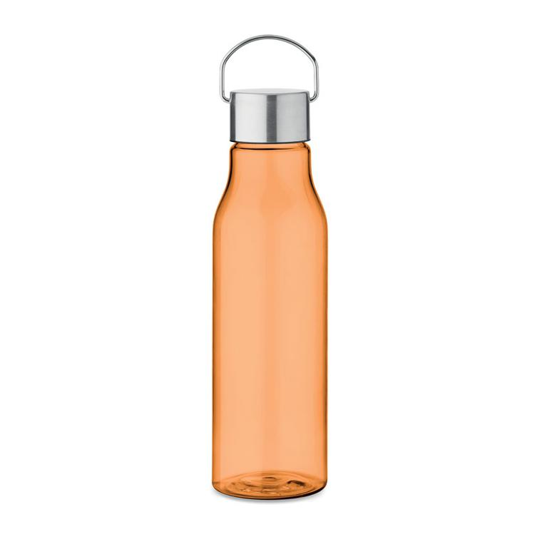 Sticlă RPET cu capac PP 600 ml VERNAL Portocaliu transparent