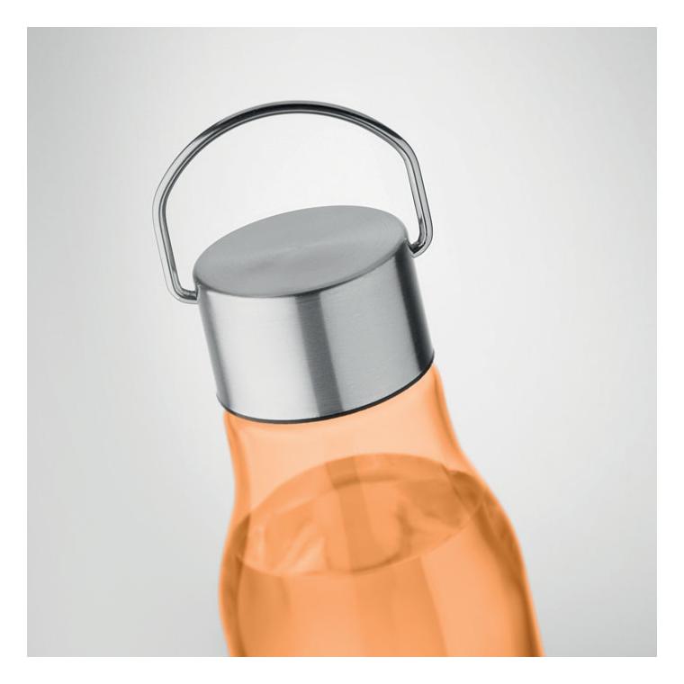Sticlă RPET cu capac PP 600 ml VERNAL Portocaliu transparent