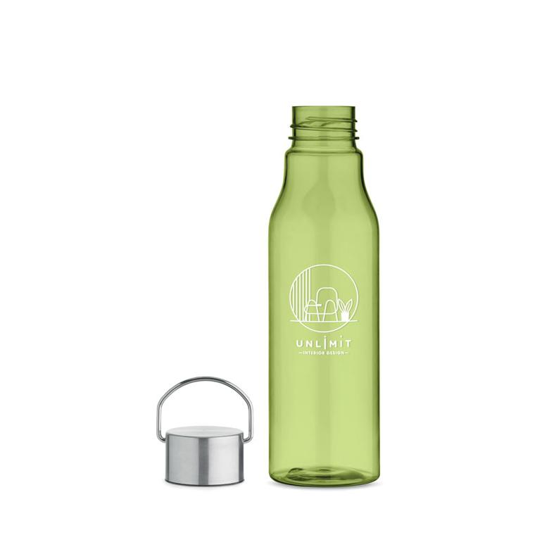 Sticlă RPET cu capac PP 600 ml VERNAL Lime transparent