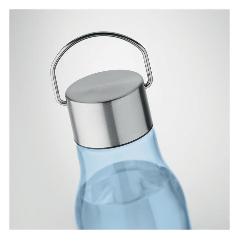 Sticlă RPET cu capac PP 600 ml VERNAL Albastru deschis transparent