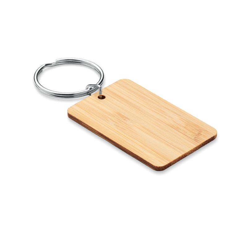 Breloc dreptunghiular din bambus ANGLEBOO Natur