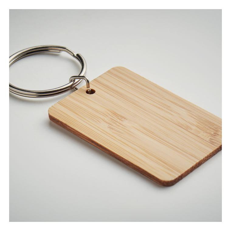 Breloc dreptunghiular din bambus ANGLEBOO Natur