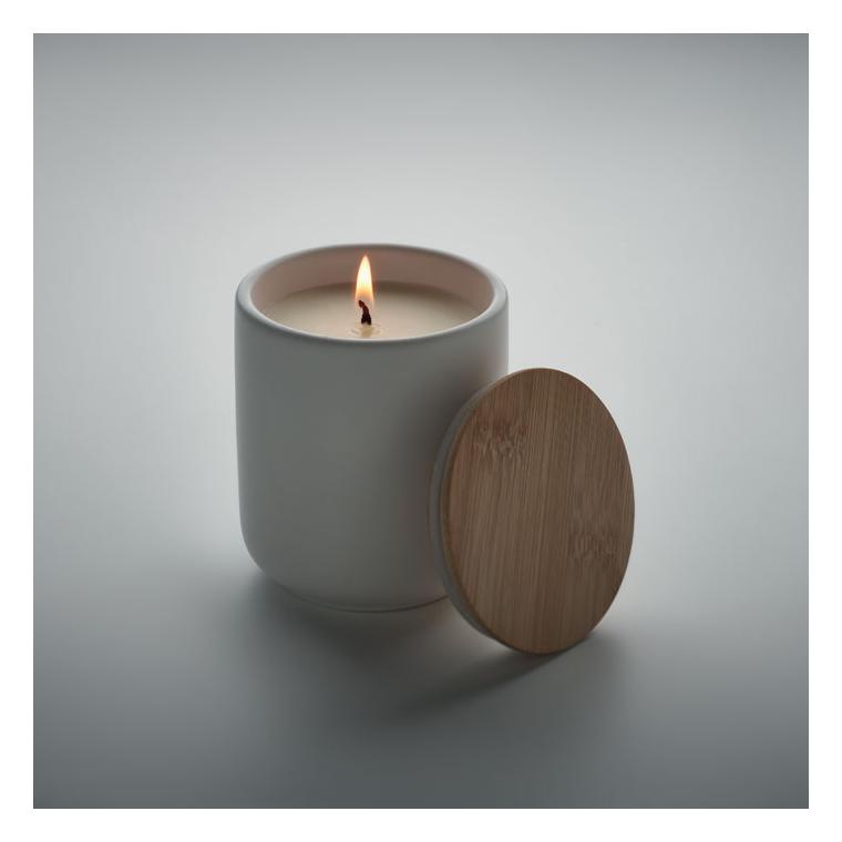 Lumânare din ceară vegetală 200 gr VEIKA Alb