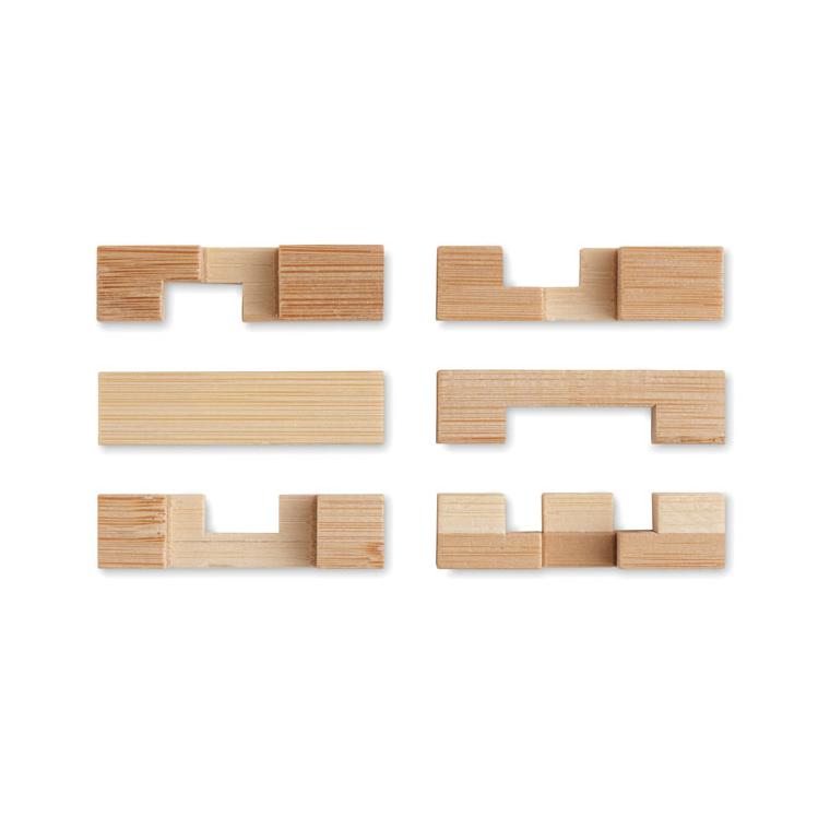 Puzzle de bambus brainteaser SQUARENATS Natur