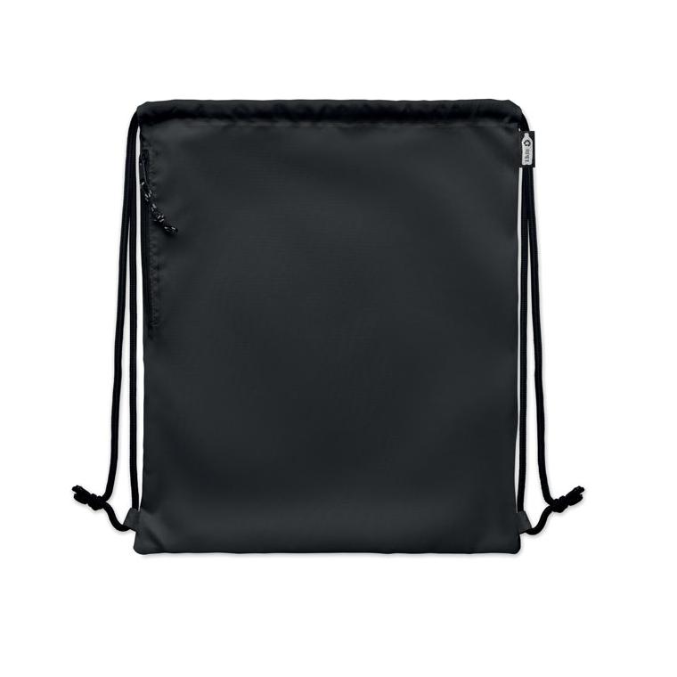 Rucsac cu șnur 300D RPET NIGHT Negru