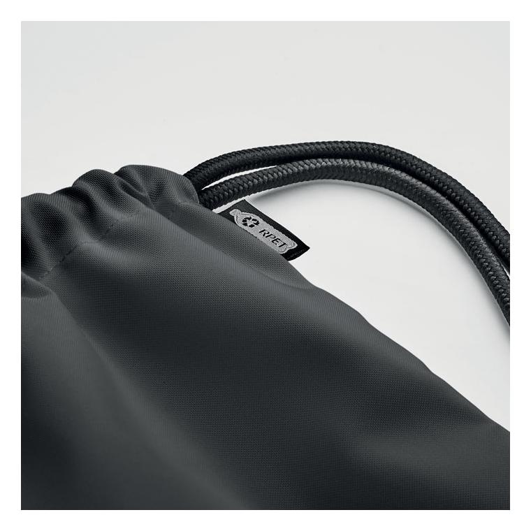 Rucsac cu șnur 300D RPET NIGHT Negru