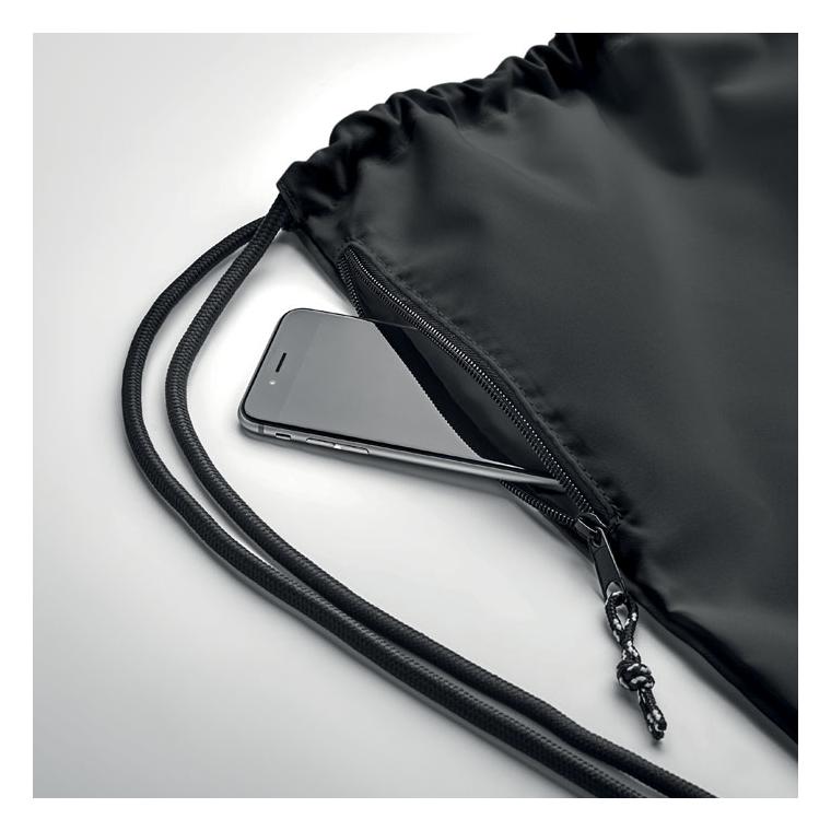 Rucsac cu șnur 300D RPET NIGHT Negru