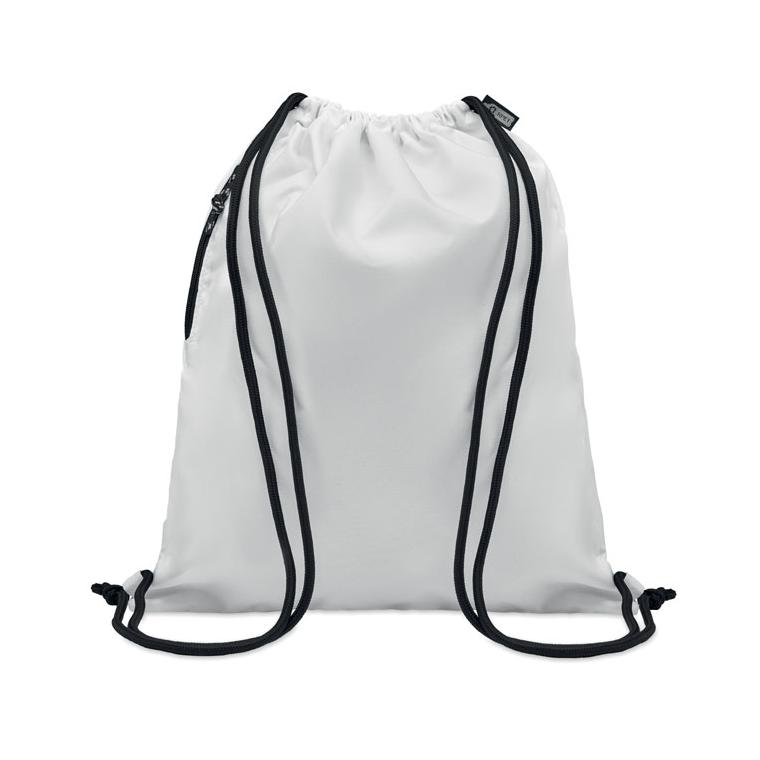 Rucsac cu șnur 300D RPET NIGHT Alb