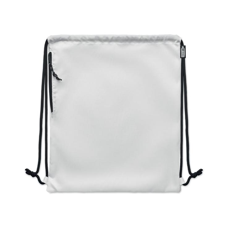 Rucsac cu șnur 300D RPET NIGHT Alb