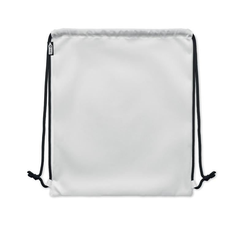 Rucsac cu șnur 300D RPET NIGHT Alb