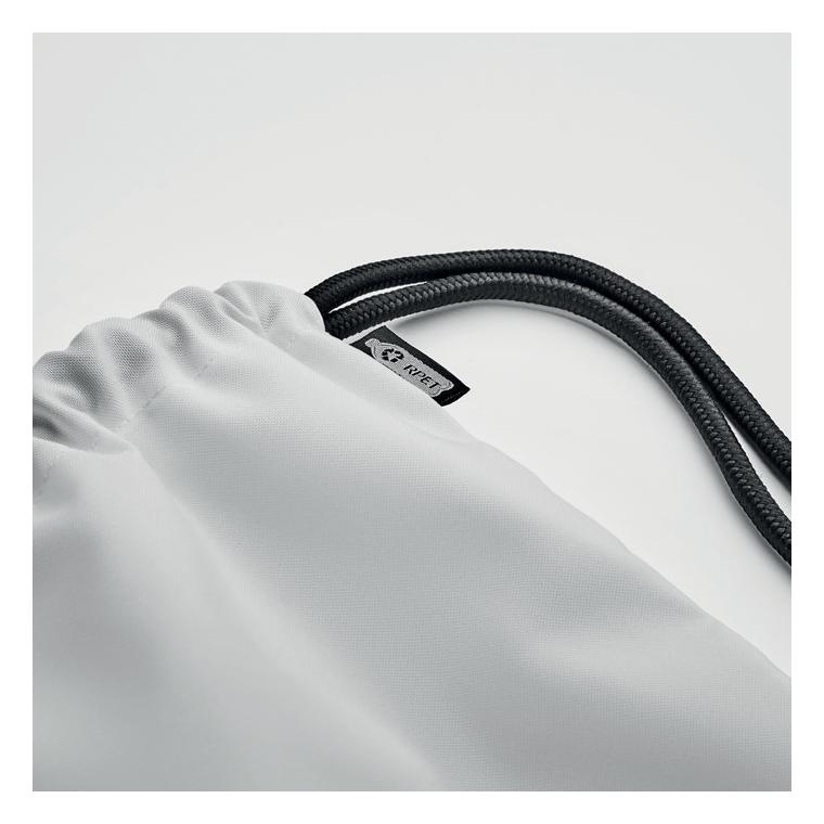 Rucsac cu șnur 300D RPET NIGHT Alb