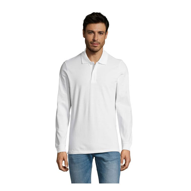 Tricou polo pentru bărbați SOL'S PERFECT LSL 180 White XL