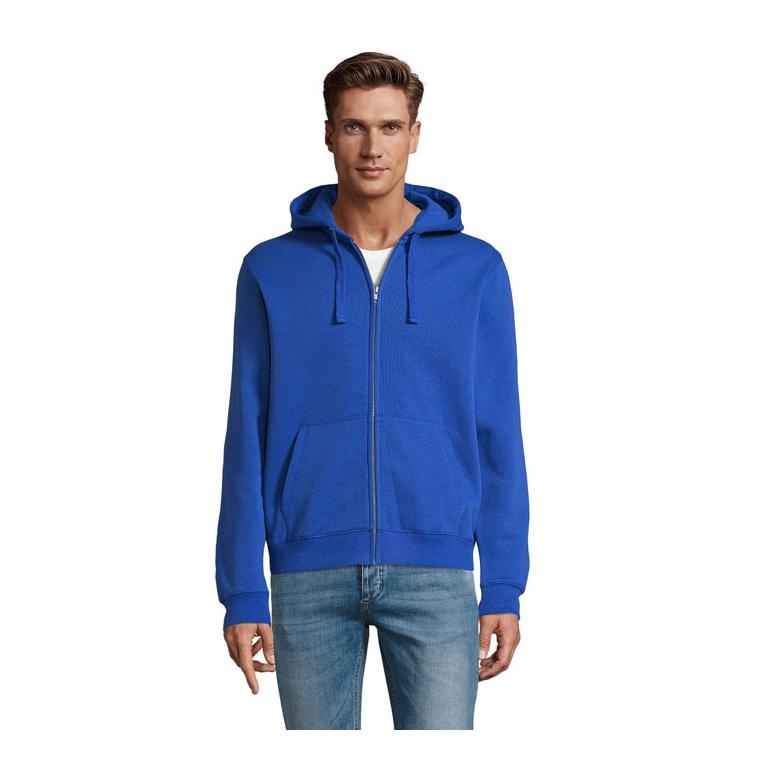 Hanorac cu glugă și fermoar pentru bărbați SOL'S SPIKE 280gr Royal Blue