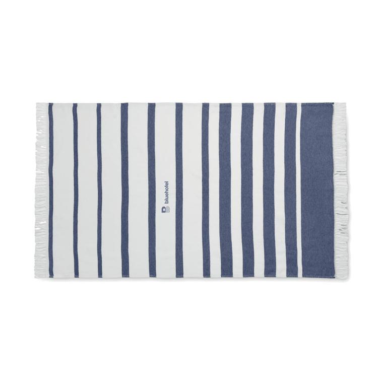 Prosop hammam SEAQUAL® 100 x 170 cm WAVE Albastru