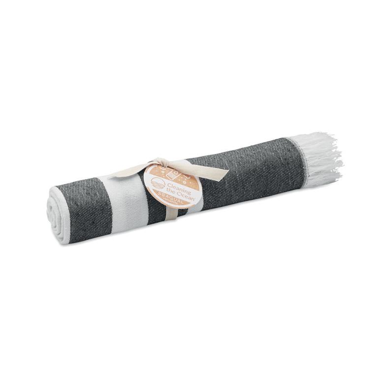 Prosop hammam SEAQUAL® 100 x 170 cm WAVE Gri