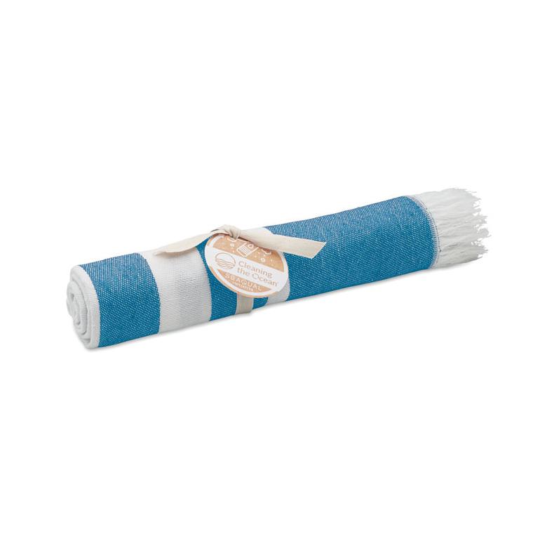 Prosop hammam SEAQUAL® 100 x 170 cm WAVE Turquoise