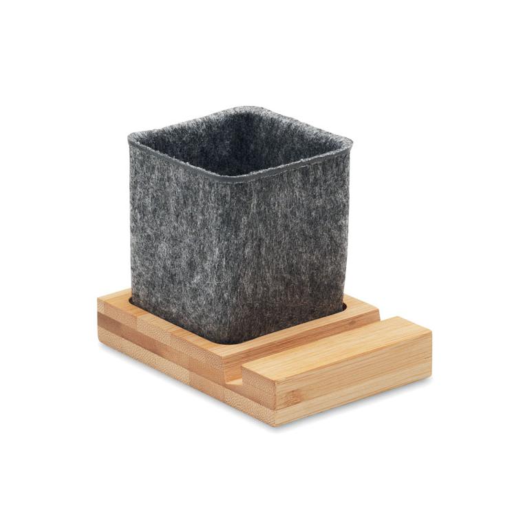 Suport telefon & pixuri din pâslă RPET OROSTAN Natur