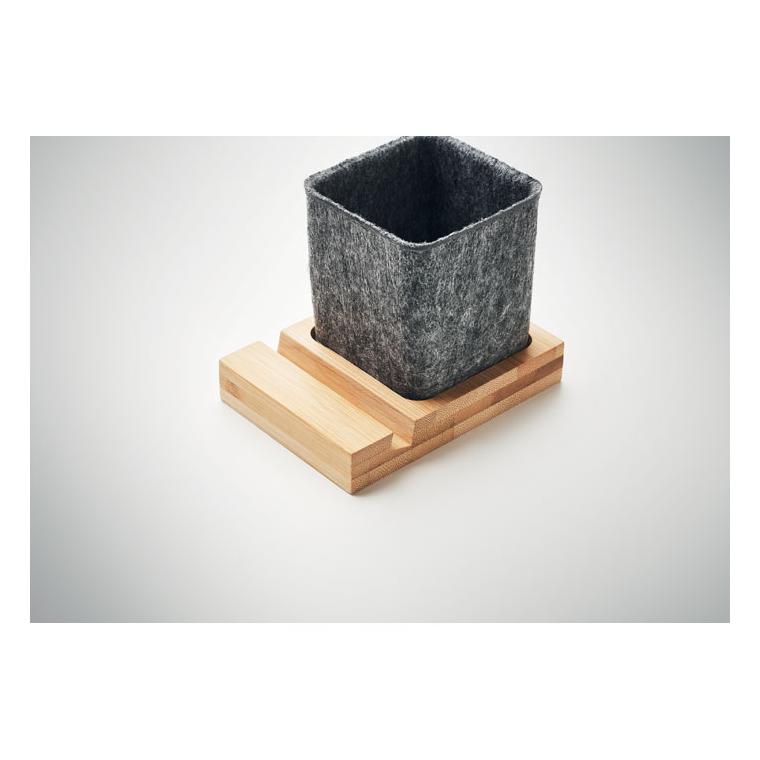 Suport telefon & pixuri din pâslă RPET OROSTAN Natur