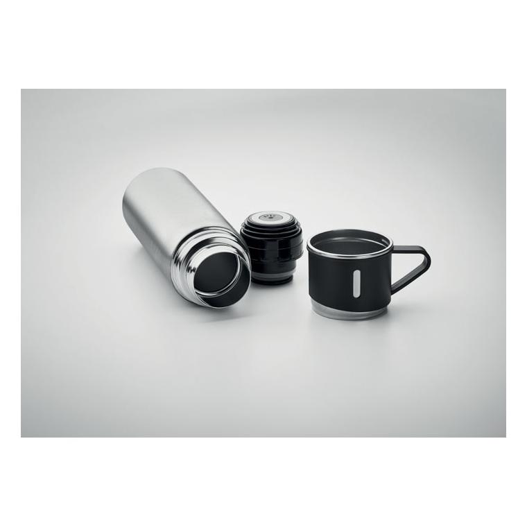 Termos cu perete dublu 420 ml TONIA Argintiu mat