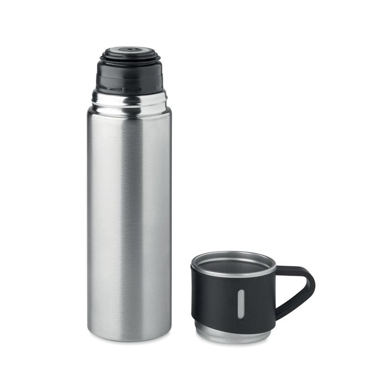 Termos cu perete dublu 420 ml TONIA Argintiu mat