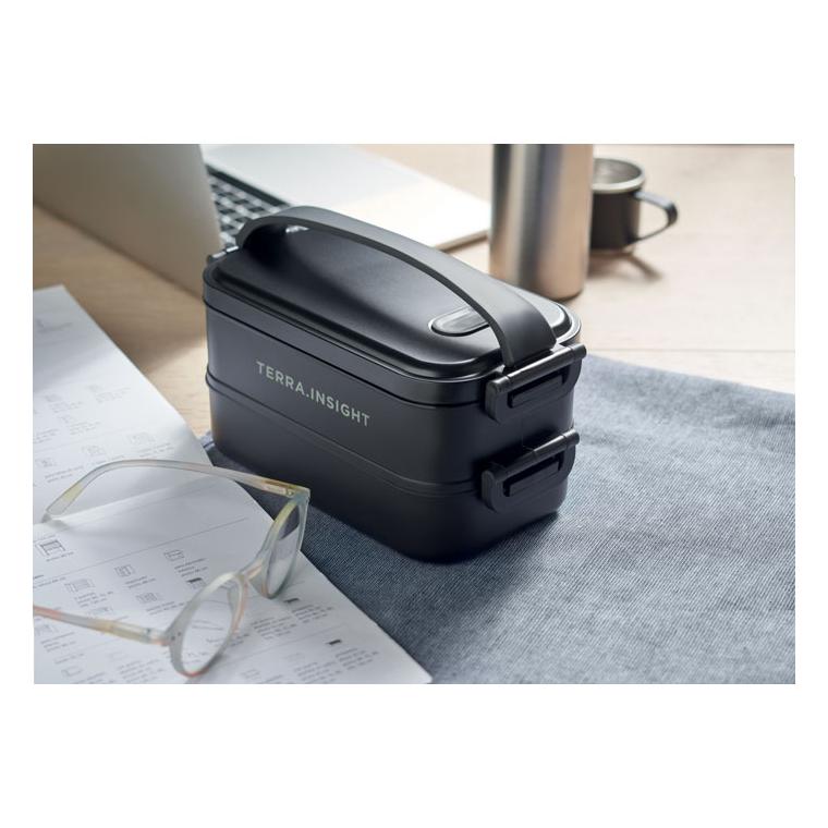 Cutie de prânz din PP reciclat IDOLUNCH Negru