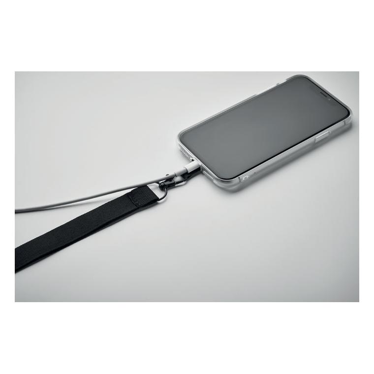 Lanyard suport de telefon AMESTE Negru