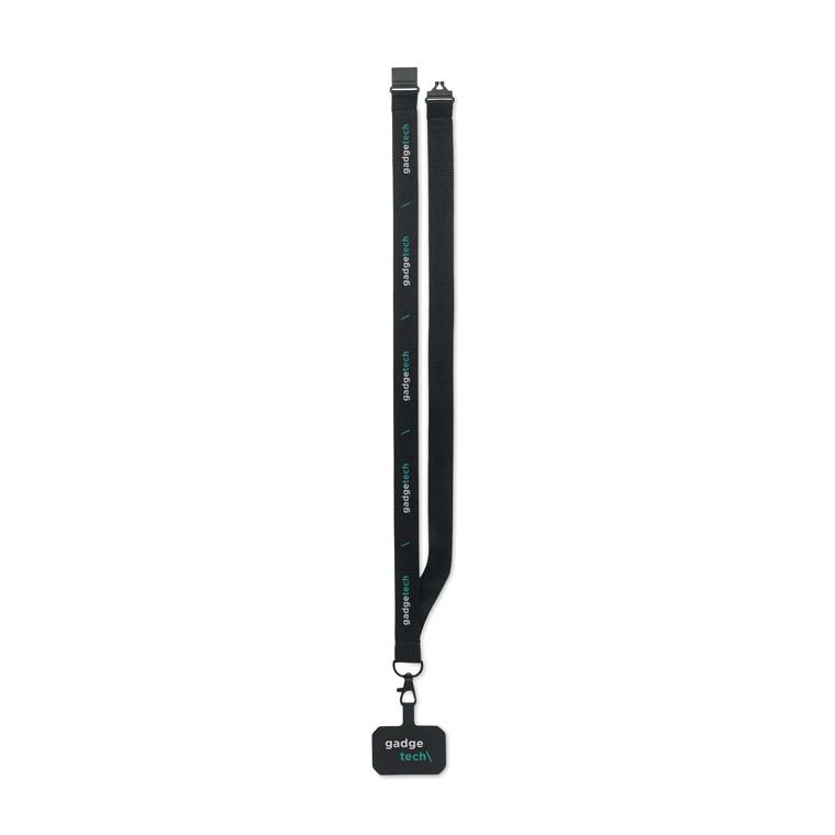 Lanyard suport de telefon AMESTE Negru