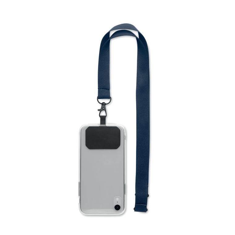 Lanyard suport de telefon AMESTE Albastru