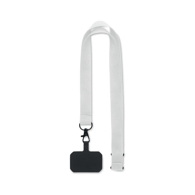 Lanyard suport de telefon AMESTE Alb